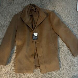 Joseph Abboud Tan Men's Pea Coat